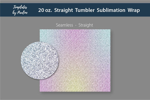 Candy Pink Yellow Blue Glitter Seamless Sublimation Tumbler Wrap Sublimation Templates by Pauline 