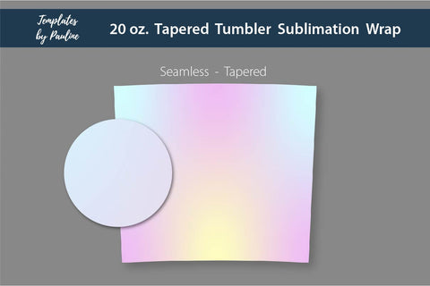 Candy Pink Yellow Blue Ombre Seamless Sublimation Tumbler Wrap Sublimation Templates by Pauline 