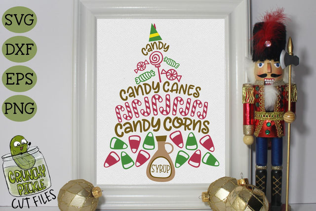 Candy & Syrup Elf Diet Christmas Phrase SVG SVG Crunchy Pickle 
