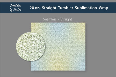 Candy Teal Glitter Seamless 20 oz Skinny Tumbler Sublimation Wrap PNG Sublimation Templates by Pauline 