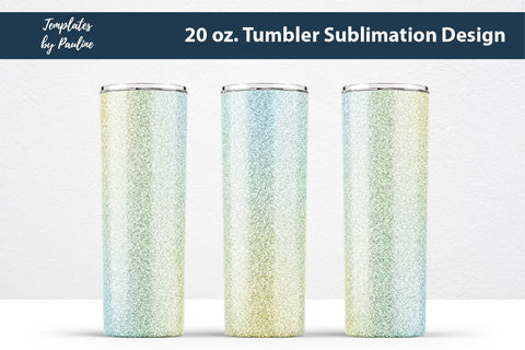 Candy Teal Glitter Seamless 20 oz Skinny Tumbler Sublimation Wrap PNG Sublimation Templates by Pauline 