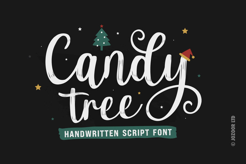 Candy Tree - Christmas Holiday Font Font Jozoor 
