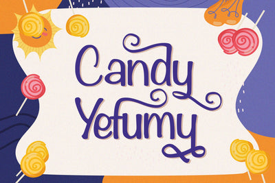 Candy Yefumy - Playful Display Font Font StringLabs 