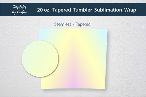 Candy Yellow Ombre Seamless 20 oz Skinny Tumbler Sublimation Wrap PNG Sublimation Templates by Pauline 