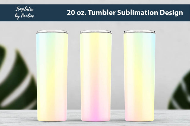 Candy Yellow Ombre Seamless 20 oz Skinny Tumbler Sublimation Wrap PNG Sublimation Templates by Pauline 