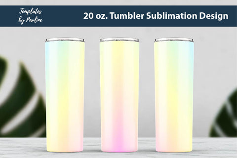 Candy Yellow Ombre Seamless 20 oz Skinny Tumbler Sublimation Wrap PNG Sublimation Templates by Pauline 