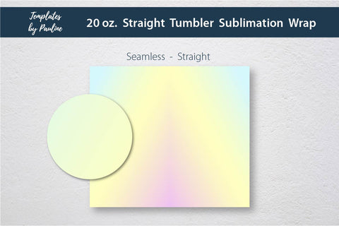 Candy Yellow Ombre Seamless 20 oz Skinny Tumbler Sublimation Wrap PNG Sublimation Templates by Pauline 