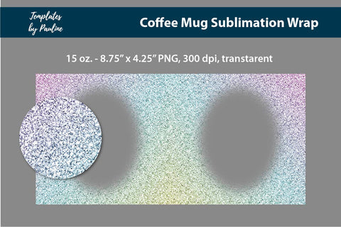 Candy Yellow Pink Photo Mug Sublimation Wrap PNG Sublimation Templates by Pauline 