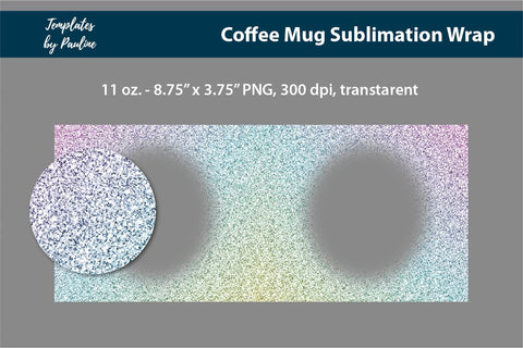 Candy Yellow Pink Photo Mug Sublimation Wrap PNG Sublimation Templates by Pauline 