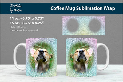 Candy Yellow Pink Photo Mug Sublimation Wrap PNG Sublimation Templates by Pauline 