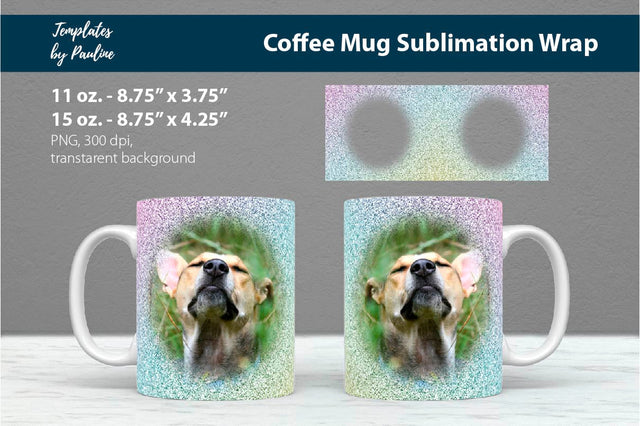 Candy Yellow Pink Photo Mug Sublimation Wrap PNG Sublimation Templates by Pauline 