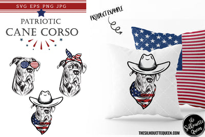 Cane Corso Dog Patriotic Cut files and Sublimation SVG Loveleen Kaur 