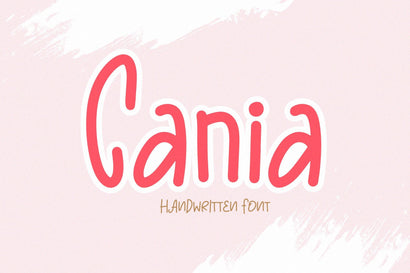 Cania - a Cute Handwritten Font Font jafarnation 