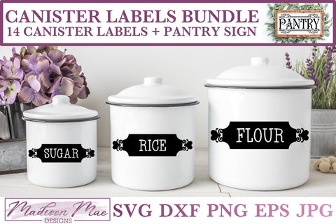Canister Labels SVG Bundle & Pantry Sign SVG SVG Madison Mae Designs 