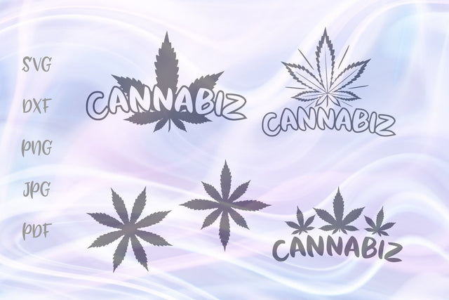 Cannabis Clipart SVG, PNG, DXF, PDF, JPG SVG Digitals by Hanna 
