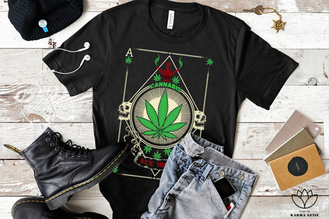 Cannabis Leaf - Playing Card - Weed Svg Png Graphic Design SVG Karma Genie Graphics 