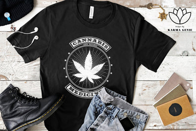 Cannabis Leaf - SVG PNG Weed Graphic Design Sublimation SVG Karma Genie Graphics 