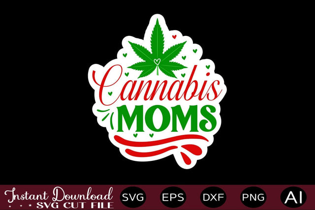Cannabis Moms sticker design Sublimation designmaster24 