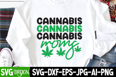 Cannabis Moms SVG Cut File, Cannabis Moms SVG Design,Cannabis SVG Design SVG BlackCatsMedia 