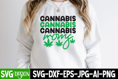 Cannabis Moms SVG Cut File, Cannabis Moms SVG Design,Cannabis SVG Design SVG BlackCatsMedia 