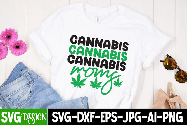 Cannabis Moms SVG Cut File, Cannabis Moms SVG Design,Cannabis SVG Design SVG BlackCatsMedia 