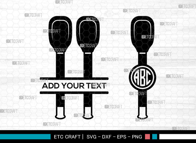 Canoe Paddle Monogram SVG, Circle Monogram Svg, Crossed Paddles Svg, Kayak Paddles Svg, Boat Oars Svg, Crossed Paddles Monogram Svg, Canoe Paddle SVG ETC Craft 