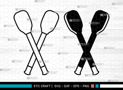 Canoe Paddle SVG, Crossed Paddles Svg, Kayak Paddles Svg, Boat Oars Svg, Crossed Paddles Monogram Svg, Canoe Paddle SVG ETC Craft 
