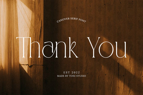CANOVER | Ligature Serif Font toni_std 