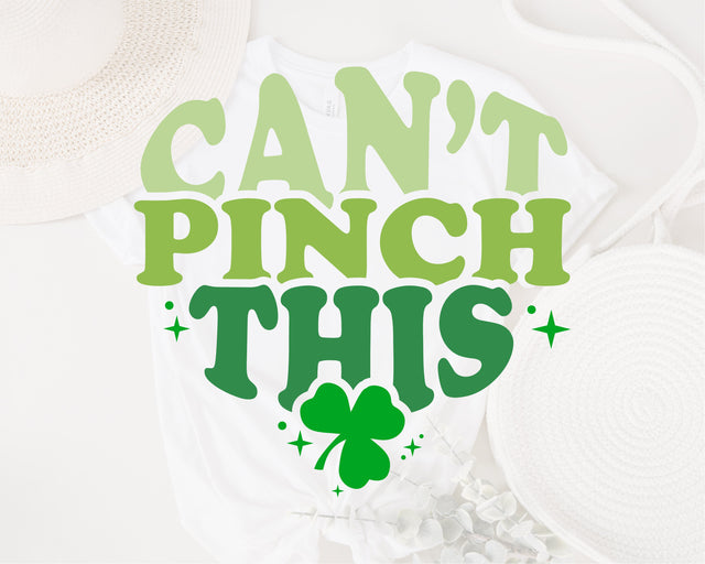 Can't Pinch This svg, St Patrick's Day SVG, Funny St Patricks Day svg, Irish svg, Shamrock svg, Retro St. Patty's Day Svg, Lucky shirt svg SVG Fauz 