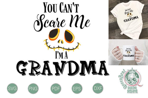 Can't Scare Me-Grandma SVG SVG QueenBrat Digital Designs 