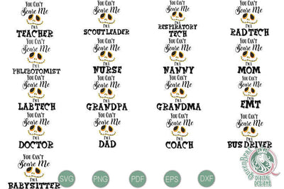 Can't Scare Me SVG Bundle SVG QueenBrat Digital Designs 