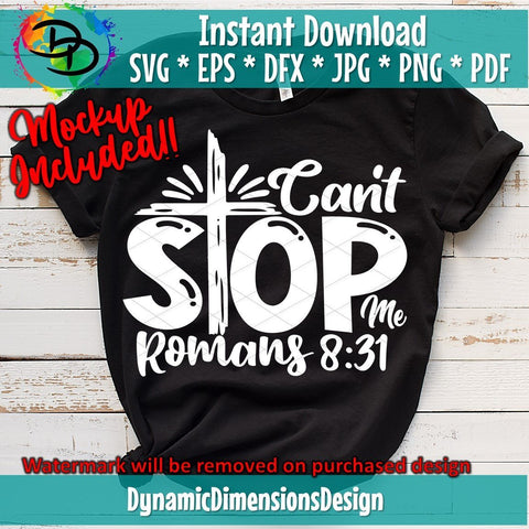 Cant Stop Me Romans SVG DynamicDimensionsDesign 