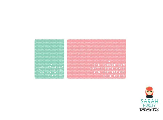 Cants Into Cans Quote Journaling Cards SVG Sarah Hurley 