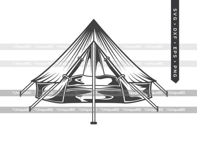 Canvas Bell Tent SVG Cut File | Camp Tent Svg | Canvas Tent Icon Svg | Tent Svg | Canvas Tent Svg | Canvas Bell Tent Silhouette | Dxf | Eps | Png | Cut File SVG ETC Craft 