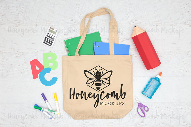 Canvas Tote Bag Mockup, School Teacher Tote Bag Mockup, EC8000 Oyster Canvas Tote Mockup, Kids Tote Bag Mockup, JPEG Craft Mockup Mock Up Photo Honeycomb Mockups 