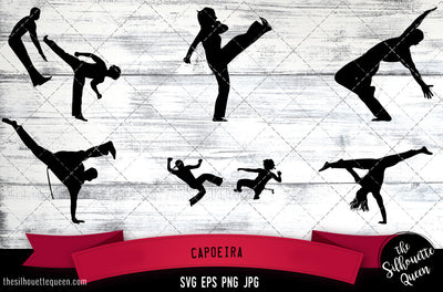 Capoeira Silhouette Vector SVG SVG Loveleen Kaur 
