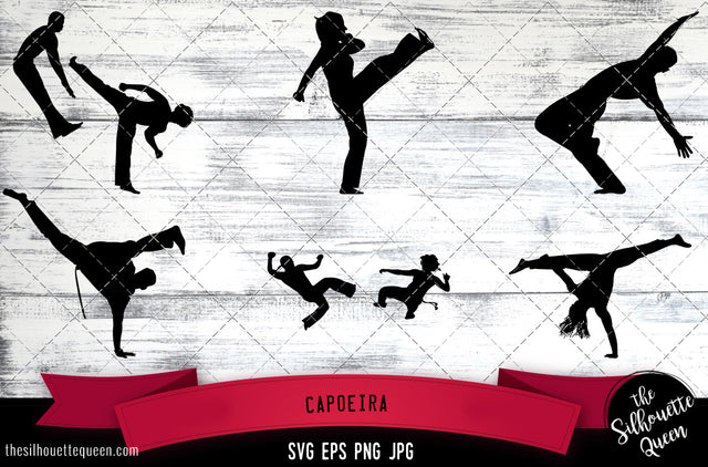 Capoeira Silhouette Vector SVG SVG Loveleen Kaur 