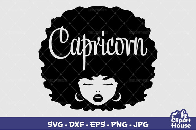 Capricorn Afro Woman SVG The Clipart House 