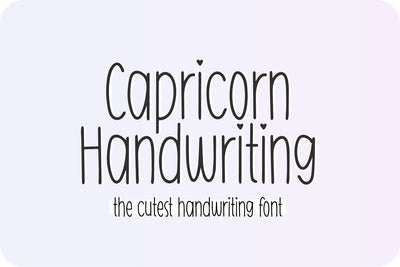 Capricorn Cute Handwriting Font Font Blush Font Co. 