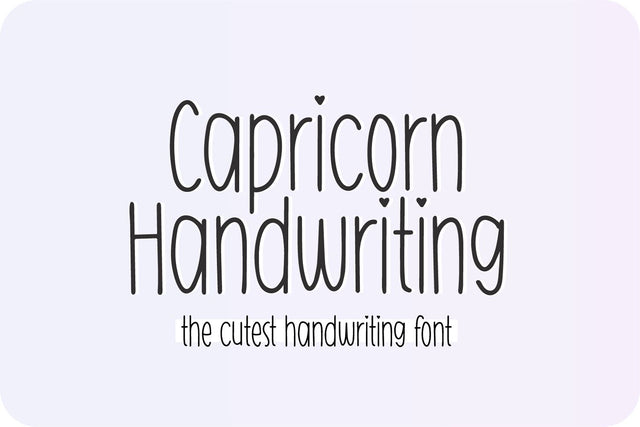 Capricorn Cute Handwriting Font Font Blush Font Co. 