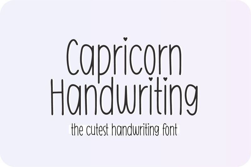Capricorn Cute Handwriting Font Font Blush Font Co. 