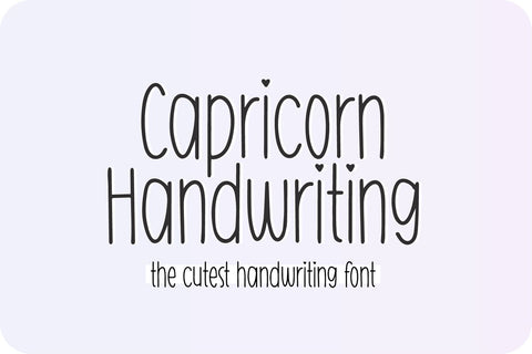 Capricorn Cute Handwriting Font Font Blush Font Co. 
