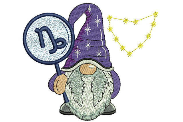 Capricorn Gnome Embroidery Design, Zodiac Horoscope Embroidery designs, Machine Embroidery File Embroidery/Applique DESIGNS NextEmbroidery 