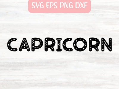 Capricorn Zodiac Sign SVG File for Cricut or Silhouette, Horoscope Sublimation PNG, Digital Download Commercial Use SVG Apple Grove Designs 