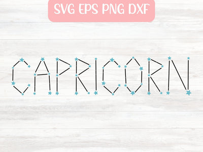Capricorn Zodiac Sign SVG File for Cricut or Silhouette, Horoscope Sublimation PNG, Digital Download Commercial Use SVG Apple Grove Designs 
