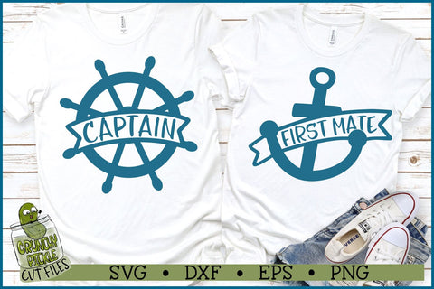 Captain and First Mate SVG Files SVG Crunchy Pickle 