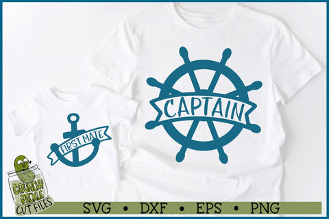 Captain and First Mate SVG Files SVG Crunchy Pickle 