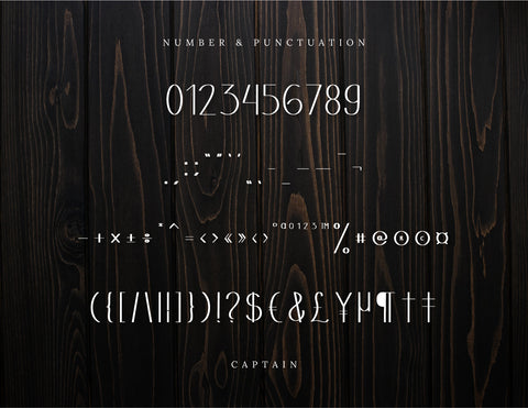 Captain Display Typeface Font inferno.studio3 