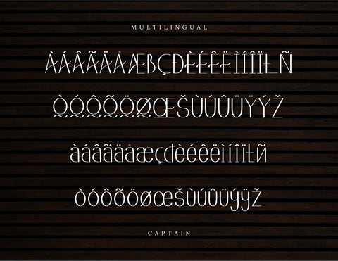 Captain Display Typeface Font inferno.studio3 