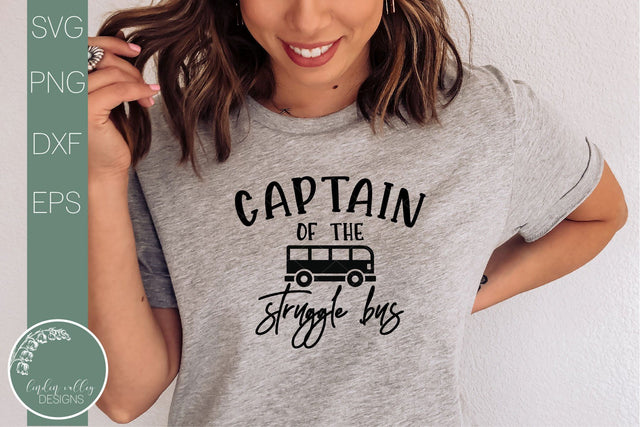 Captain Of The Struggle Bus-Funny Mom Life Svg-Sarcastic Quote Svg SVG Linden Valley Designs 